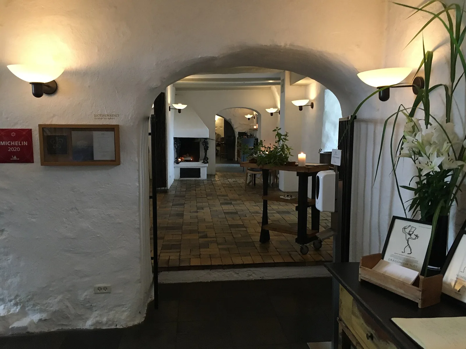 Dining room at Dragsholm Slot’s Michelin restaurant